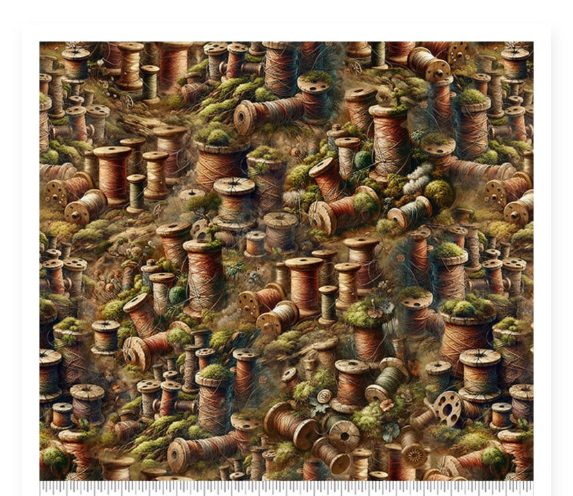 Blank Quilting Art Fabric - Antiqued Thread