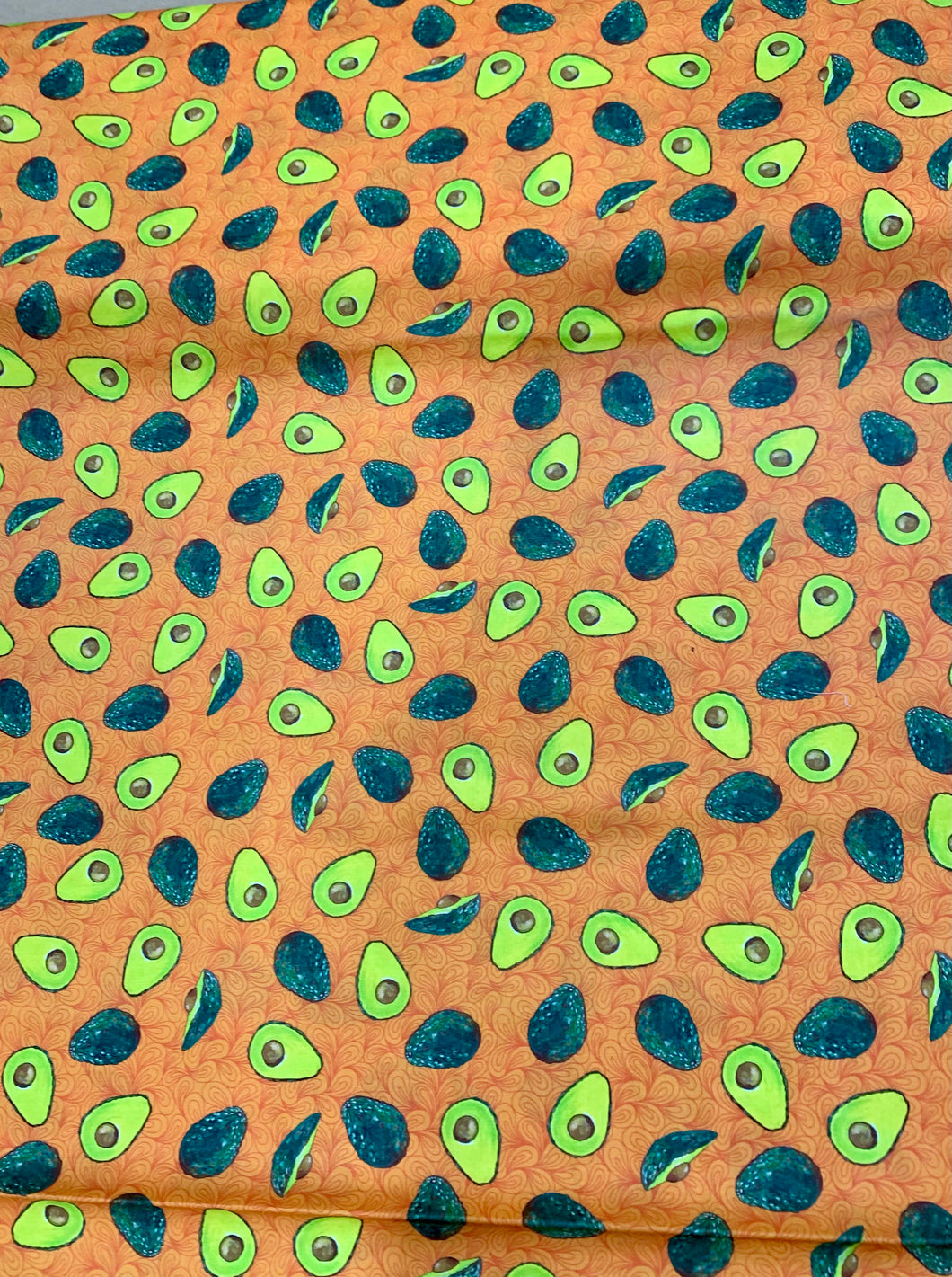 Free Spirit Art Fabric - Avocado Toss Orange