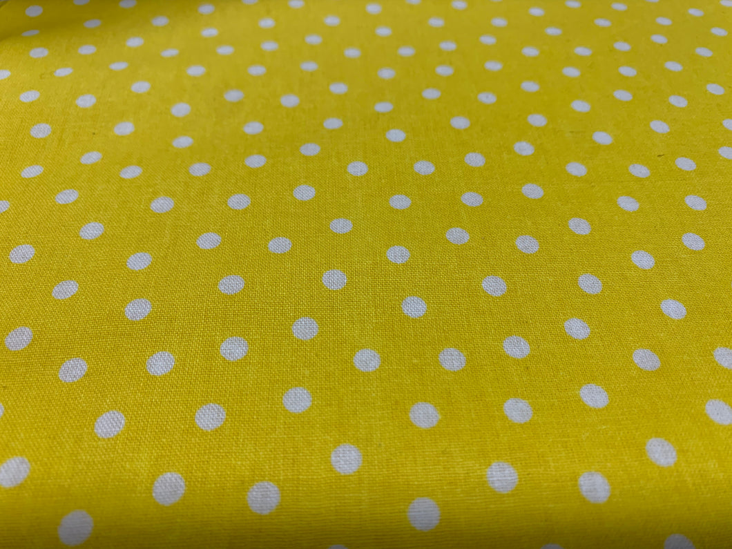 Emma & Mila Novelty Fabric - Grey Matters Whimsy Dot Yellow