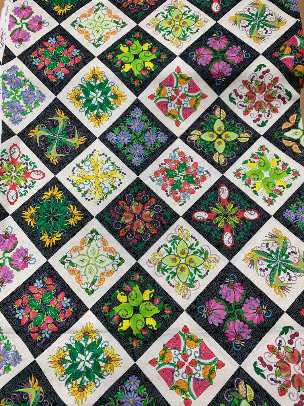 Free Spirit Art Fabric- Fruit Mandala Multi