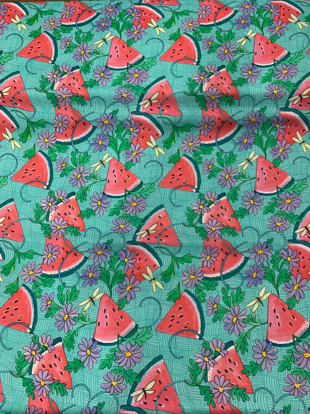 Free Spirit Art Fabric - Feeling Melon Molly Aqua