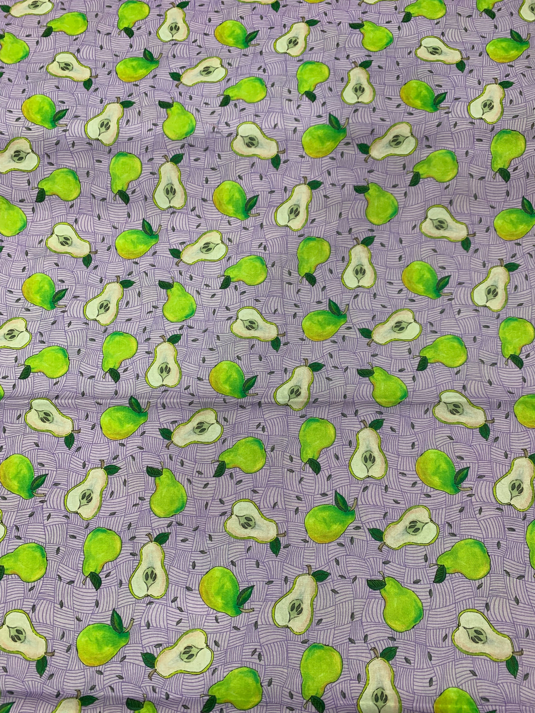Free Spirit Art Fabric - We Make a Great Pear Purple