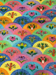 Free Spirit Art Fabric - Fruit Scallops Multi