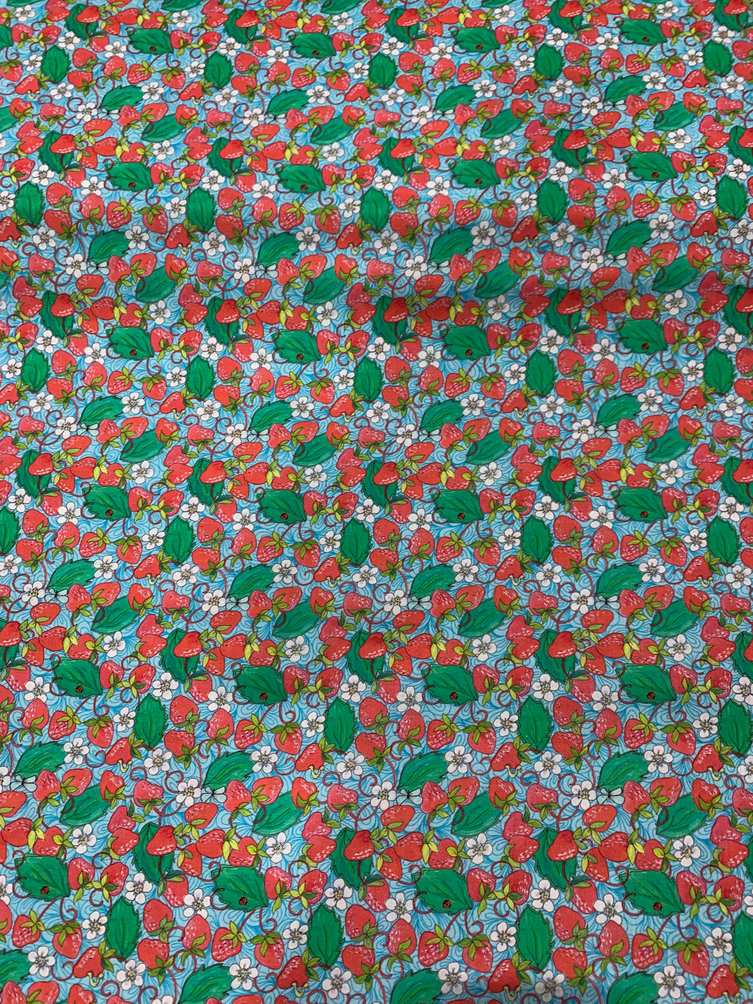Free Spirit Art Fabric - Strawberry Fields Blue