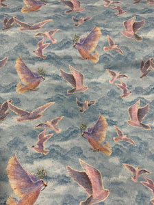 Three Wishes Art Fabric - Doves in the Night