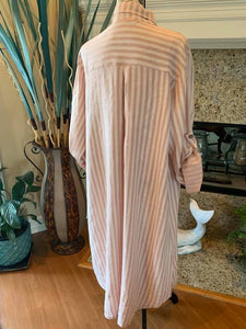 Striped Linen Coat Dress