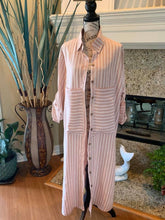 Load image into Gallery viewer, Striped Linen Coat Dress
