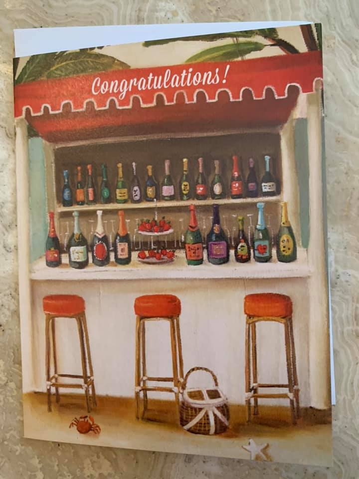 Champagne Shack Art Card - Congratulations