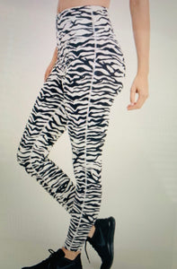High Waist Zebra Print Leggings