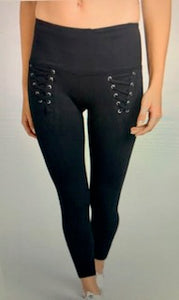 High Waist Front Lace-Up Leggings