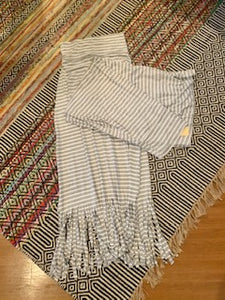 Striped Maxi Skirt or Strapless Dress with Optional Fringed Hem