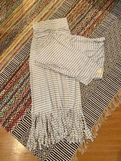 Striped Maxi Skirt or Strapless Dress with Optional Fringed Hem