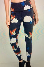 Load image into Gallery viewer, Mustard Flying Cranes High Waist Full Leggings
