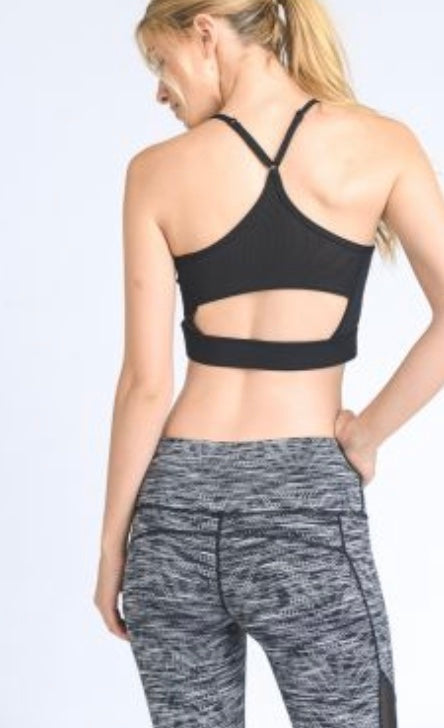 Cut-Out Racer Silhouette Sports Bra