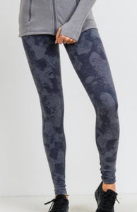 Striped Army Print Camouflage Leggings