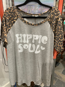 PLUS Hippie Soul Top with Contrast Sleeves
