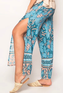 Handmade Resort Pants with Side Slit Detail
