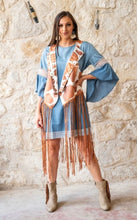 Load image into Gallery viewer, Custom Bull &amp; Cowhide Print Suede Vest with Fringe
