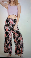 Load image into Gallery viewer, Floral Ruffle Leg Pant with Elastic Waist
