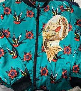 Satin Custom Mermaid Bomber Jackets