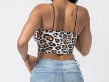 Load image into Gallery viewer, Animal Print Crop Tank with O-Ring Detail
