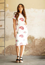 Load image into Gallery viewer, MISSES and PLUS Lip Maxi Dress
